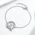 Pure 925 silver lovebirds bracelet for women