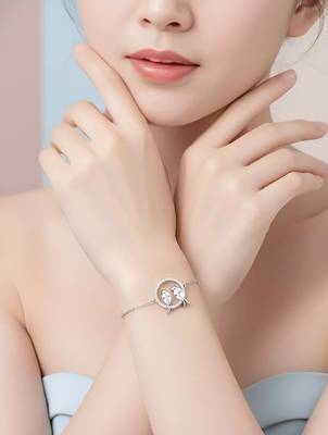 925 silver lovebirds fashion bracelet 4