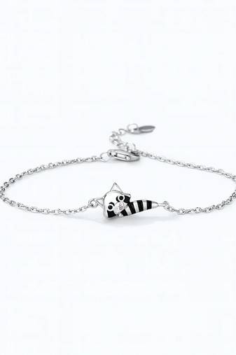 Pure 925 silver cat bracelet for women