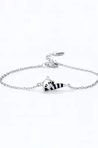 Pure 925 silver cat bracelet for women