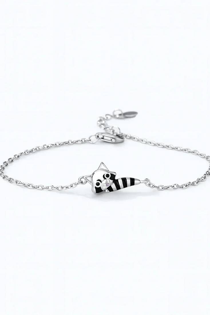 Pure 925 silver cat bracelet for women