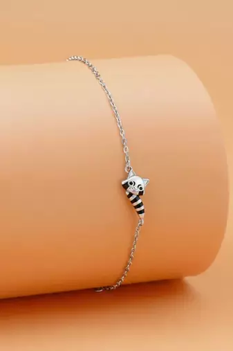 925 silver cat fashion bracelet