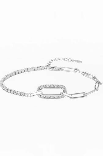 Pure 925 silver pin bracelet for women