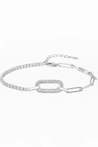 Pure 925 silver pin bracelet for women
