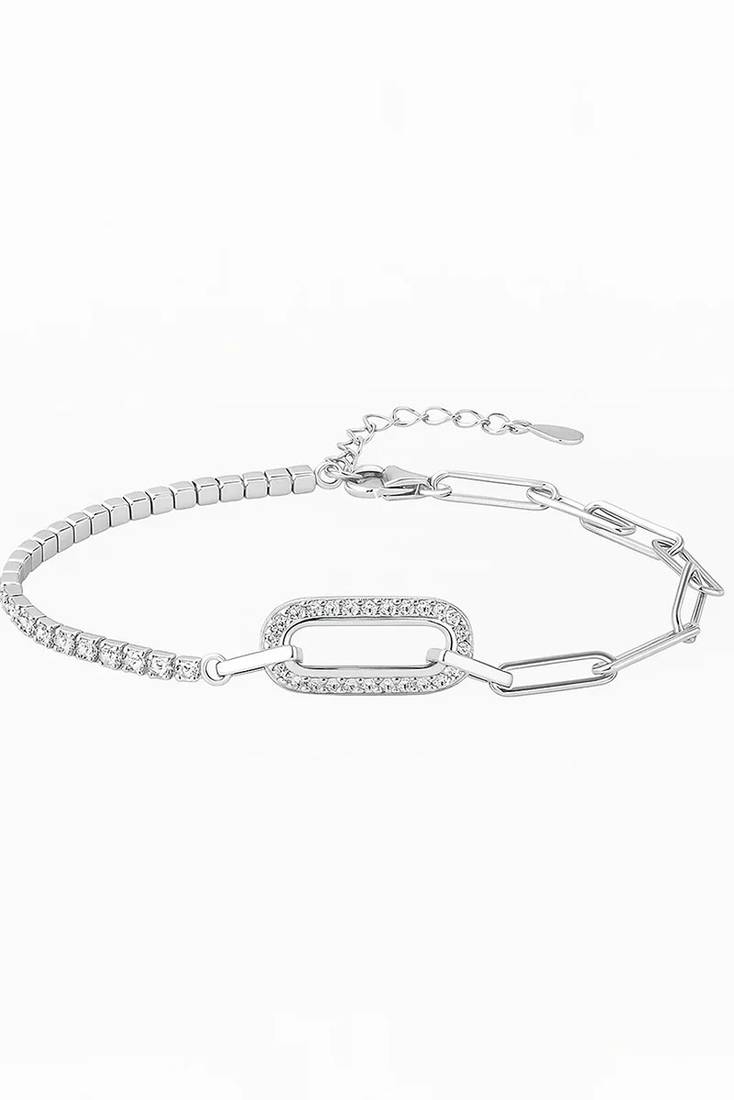 Pure 925 silver pin bracelet for women
