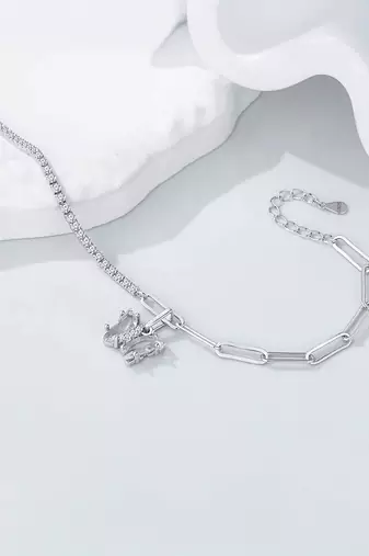 925 silver butterfly fashion bracelet