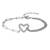 Pure 925 silver heart bracelet for women