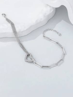 925 silver heart fashion bracelet 2