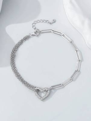 925 silver heart fashion bracelet 3