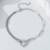 Pure 925 silver heart bracelet for women
