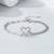 Pure 925 silver heart bracelet for women