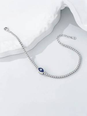 silver evil eye 925 bracelet for women 2