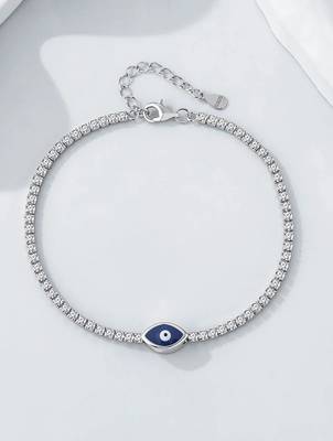silver evil eye 925 bracelet for women 3