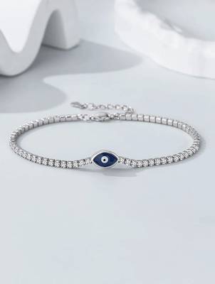 silver evil eye 925 bracelet for women 4