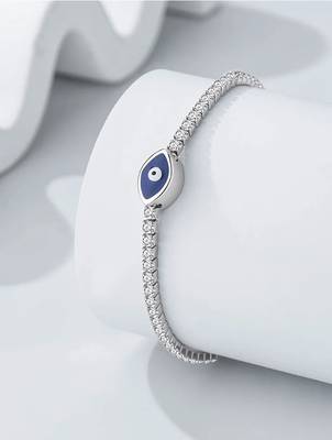 silver evil eye 925 bracelet for women 5
