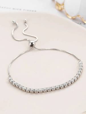 925 silver adjustable tennis fashion bracelet 3