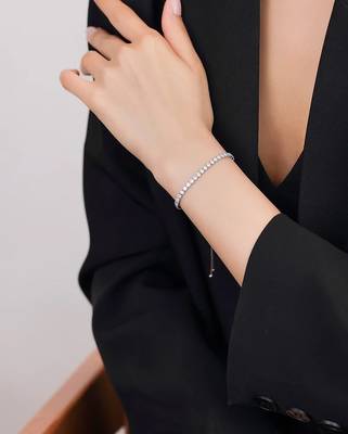 925 silver adjustable tennis fashion bracelet 4