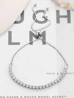 925 silver adjustable tennis fashion bracelet 5