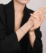 Pure 925 silver pearl bracelet for women