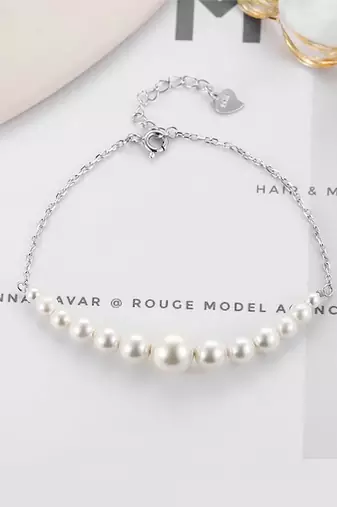 925 silver pearl fashion bracelet