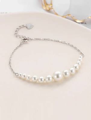 925 silver pearl fashion bracelet 4