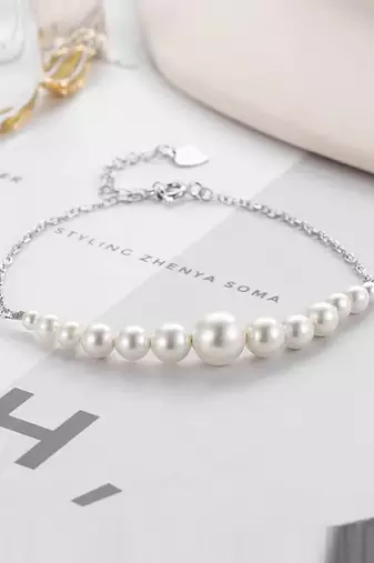 925 silver pearl fashion bracelet