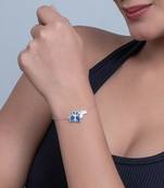 Pure 925 silver double butterfly bracelet for women