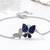 Pure 925 silver double butterfly bracelet for women