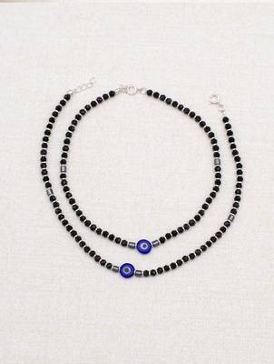 925 silver evil eye fashion anklet 1