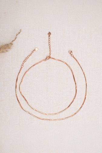 Pure 925 silver sleek chain anklet for women
