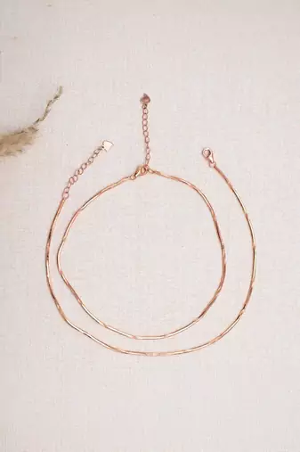 Pure 925 silver sleek chain anklet for women