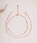 Pure 925 silver sleek chain anklet for women