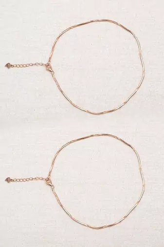 silver sleek chain 925 anklet for women