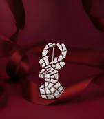 Pure 925 silver geometric luxe brooch