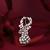 Pure 925 silver geometric luxe brooch