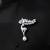 Pure 925 silver graceful fawn brooch