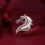 Pure 925 silver imperial horse crest brooch