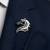 Pure 925 silver imperial horse crest brooch