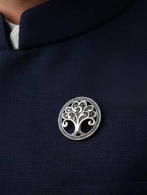 925 silver eternal tree fashion brooch 2