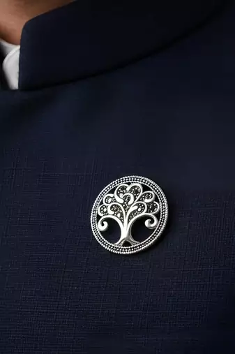 925 silver eternal tree fashion brooch