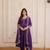 Purple Readymade Mul Chanderi with Beads Embroidered work  kurti-pant-dupatta