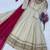 White-Pink Cosmos with Real Mirror with Zari Embroidered lace work long kurti with dupatta