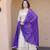White-Purple Cosmos with Real Mirror with Zari Embroidered lace work long kurti with dupatta