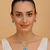 Silver electric moroccan blue stone pendant set