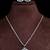 Silver electric moroccan blue stone pendant set