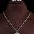 Silver white cubic zirconia diamond pendant set