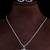 Silver amethyst purple stone pendant set