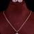 Silver electric bubblegum pink stone pendant set