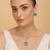 Silver turquoise green stone pendant set
