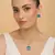 Silver turquoise green stone pendant set